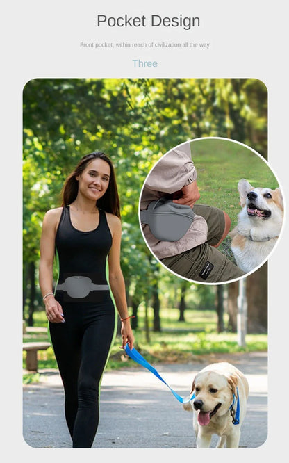 The New Silicone Dog Training Waist Pack Goes Out Portable Diagonal Dog Food Bag Pet Waterproof Small Bag Dog Outdoor Snack Bag