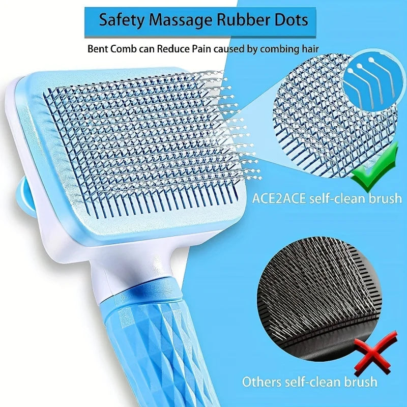 Dog Hair Remover Brush Cat Comb Grooming Massage Brush for Shedding Grooming Pet Removes Hairs Cleaning Bath Brush Dog Supplies