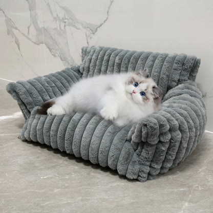 Cat Bed Sofa Soft Pet Dog Nest Winter Warm Sleep Luxury Furniture Removable Washable for Small Medium Dogs Cats