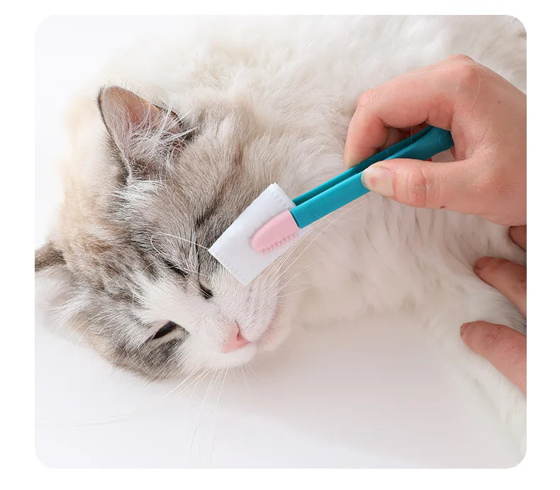 Pet Grooming Tools Cat Eyes Comb Pet Tear Stain Remover Comb Cleaning Brush for Small Cat Dog