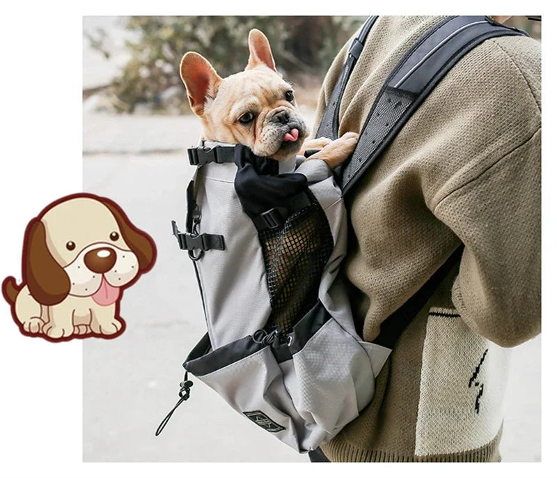 Breathable Dog Carrier Bag Portable Pet Outdoor Travel Backpack Reflective Carrier Bags for Cats French Bulldog Dog Accessories