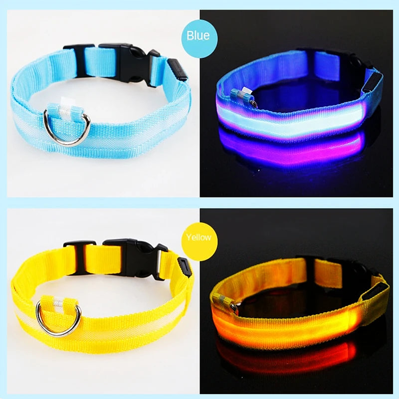 3 Modes Dog Luminous Charge Collar Led Usb Cat Dogs Collars Detachable Night Led Glow Dog Loss Prevention Collar Pet Accessories