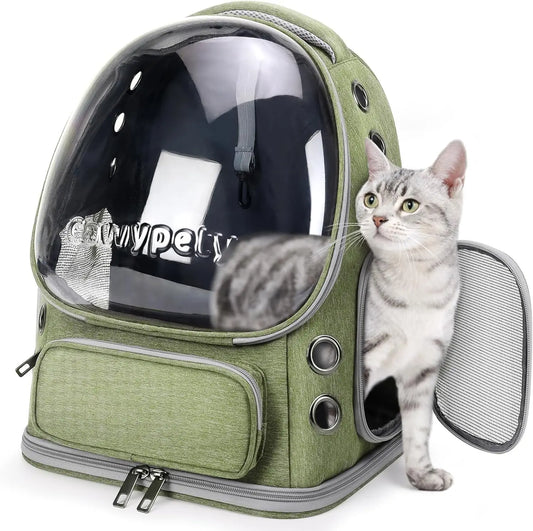 cats bag space design,Transparent Space Capsules Pet Cat Backpack Double Shoulder Breathable Pet Backpack Outdoor Portable Side-opening Cat Bag