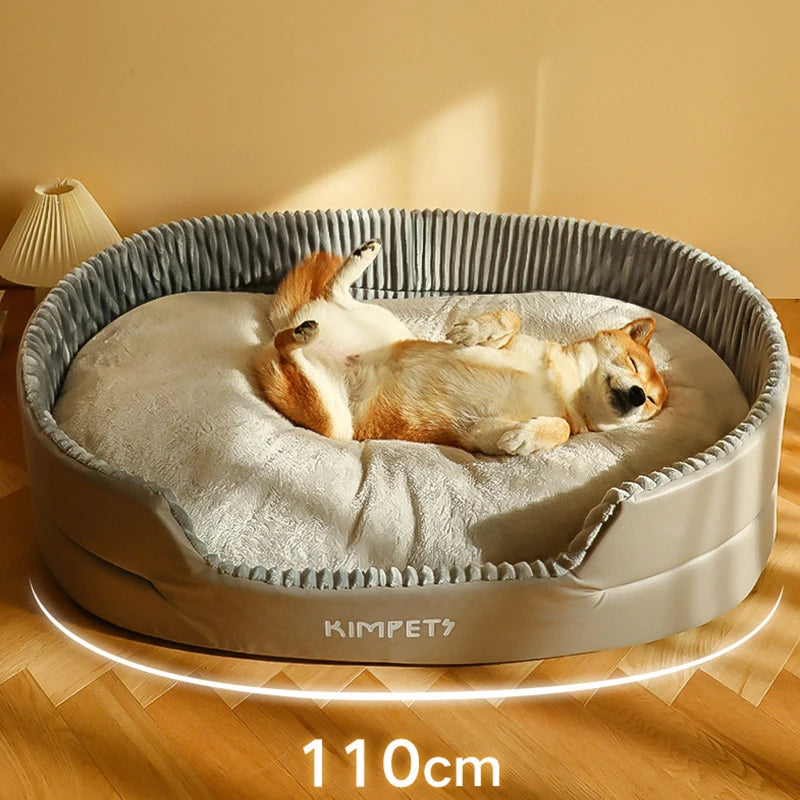 Kimpets Pet Dog Bed Removable Cat Mat Square Plush Kennel Washable Thickening Waterproof Big Medium Small Dog Sofa Bed Cushion