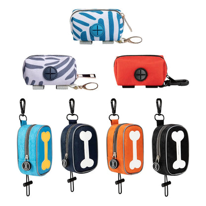 Dog Poop Bag Holder Waste Bag Carrier Doggy with Carabiner Clip Waste Bag Dispenser for Travel Outdoor Walking Camping