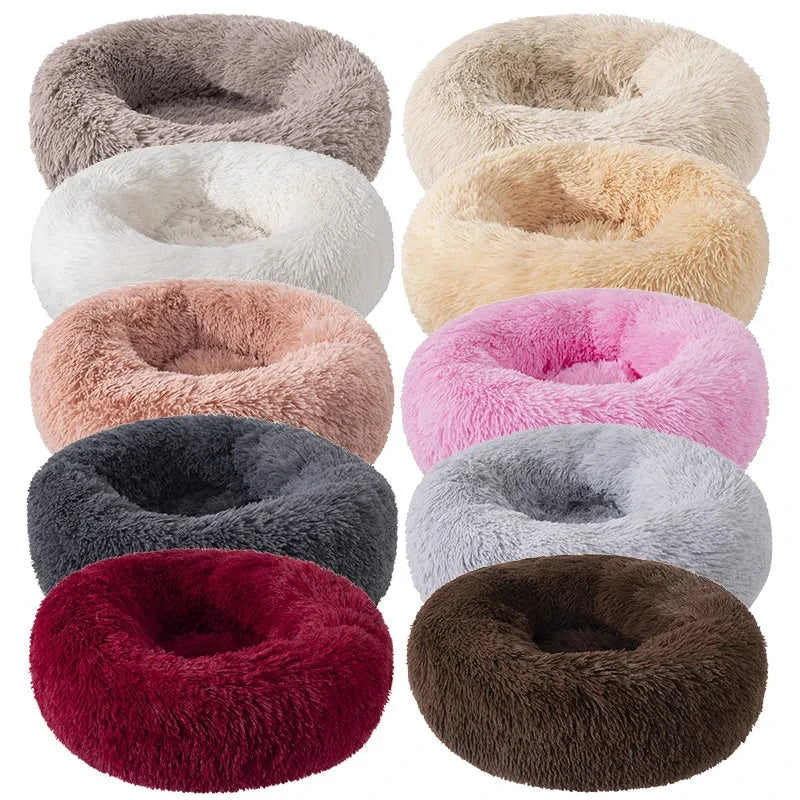 Round Cat Beds House Soft Long Plush Best Pet Dog Bed For Dogs Basket Pet Products Cushion Cat Bed Cat Mat Animals Sleeping Sofa