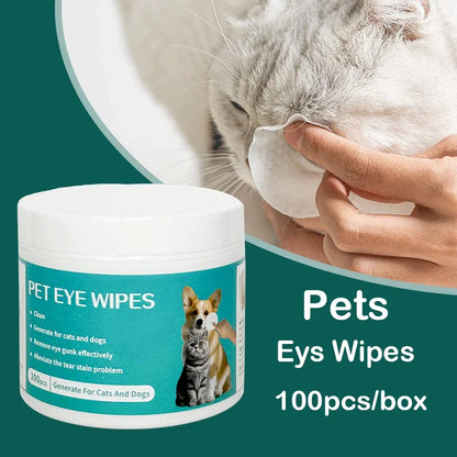 Pet Cleaning Products Eye Wipes To Remove Tear Marks Cleaning Wet Tissues Cat Wiping Eyes Removing Tear Marks and Cleaning Pet