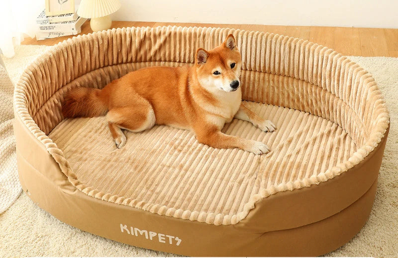 Kimpets Pet Dog Bed Removable Cat Mat Square Plush Kennel Washable Thickening Waterproof Big Medium Small Dog Sofa Bed Cushion