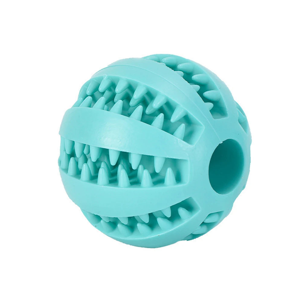 Pet Toy Tooth Cleaning Ball Bite Resistant Small, Medium and Large Dog Food Leakage Toy Relief Molar Elastic Ball