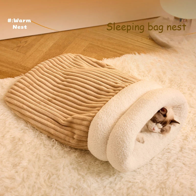 Cat Nest Four Seasons General Purpose Cat Winter Warm Sleeping Nest Semi-closed Security Pocket Nest Cat Sleeping Supplies