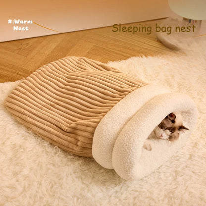 Cat Nest Four Seasons General Purpose Cat Winter Warm Sleeping Nest Semi-closed Security Pocket Nest Cat Sleeping Supplies