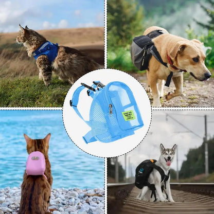 Dog Carrier Bag Puppy Backpack Pet Self Carrier Poop Bags Dispenser Small Pets Comfort Sling Handbag Tote Pouch Accessories