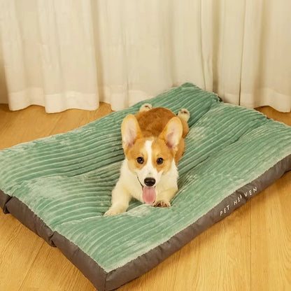 Large Dog Bed Soft Corduroy Pet Sleeping Mat Thicken Oversize Dog Cat Cushion Non-slip Removable Washable Dogs Sofa Pet Supplies