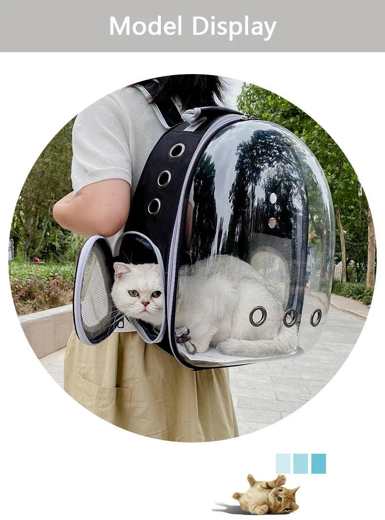 Transparent Cat Carrying Bags Space Breathable Pet Backpack Portable Puppy Dog Backpack Transport Carrier Space Capsule Bag Pets