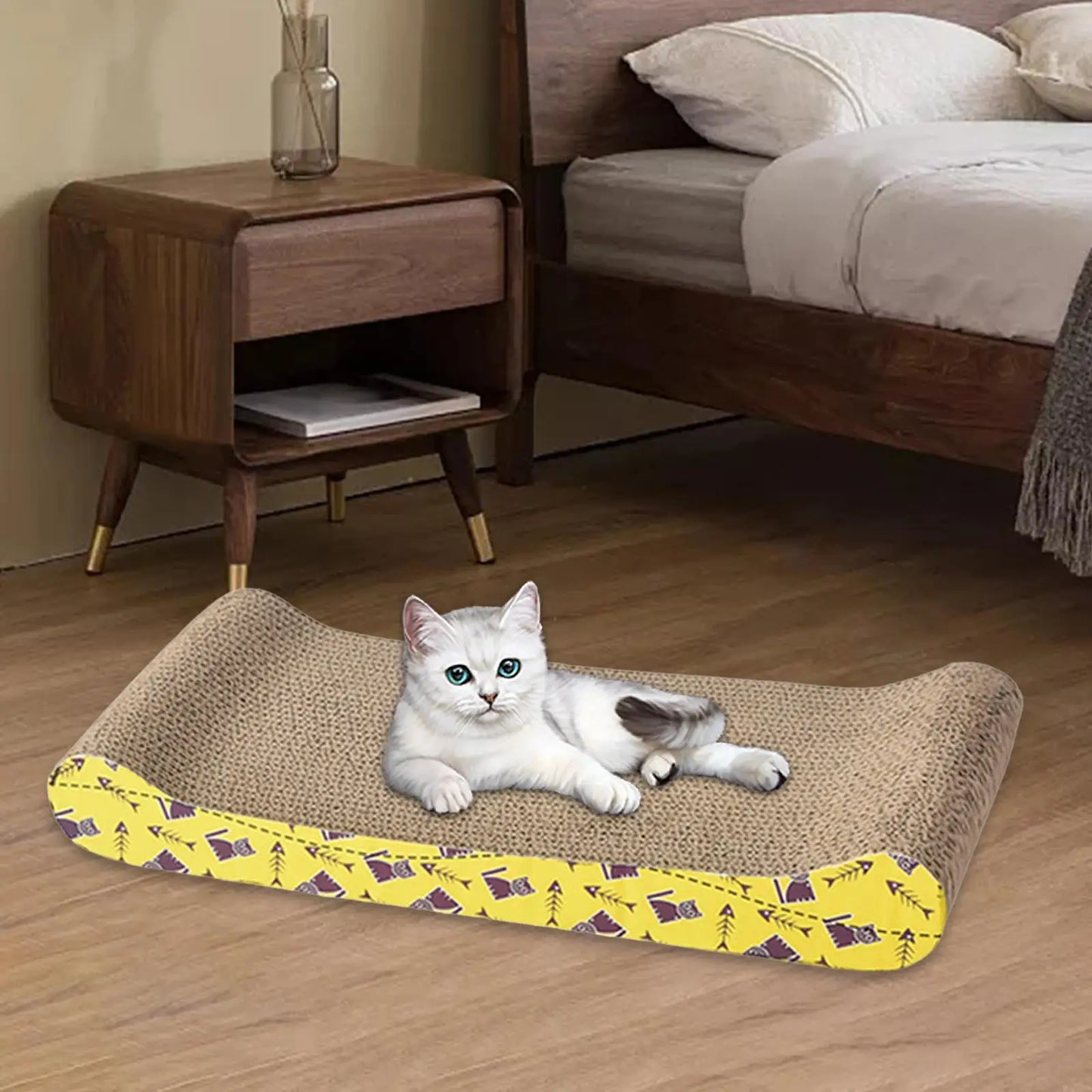 Cat Scratching Board Bed Cat Scratchers Cardboard Cat Scratch Pad Nest for Sleeping Playing Grinding Small Medium Large Cats