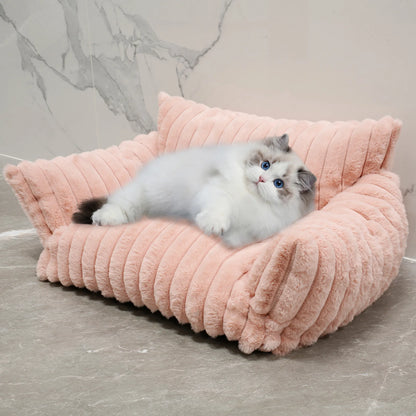 Cat Bed Sofa Soft Pet Dog Nest Winter Warm Sleep Luxury Furniture Removable Washable for Small Medium Dogs Cats