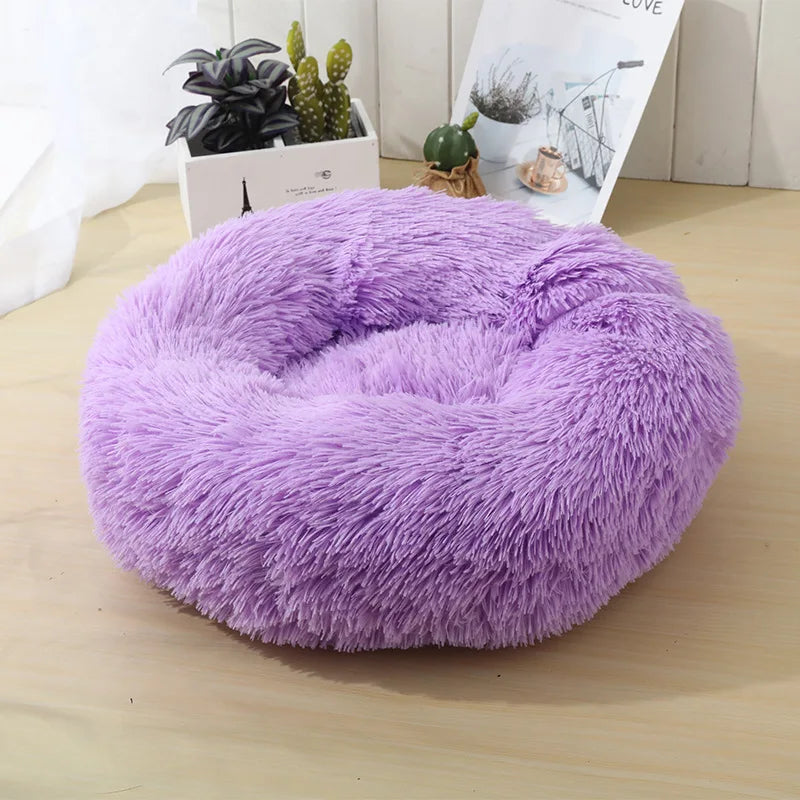 Round Cat Beds House Soft Long Plush Best Pet Dog Bed For Dogs Basket Pet Products Cushion Cat Bed Cat Mat Animals Sleeping Sofa