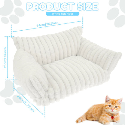 Cat Bed Sofa Soft Pet Dog Nest Winter Warm Sleep Luxury Furniture Removable Washable for Small Medium Dogs Cats