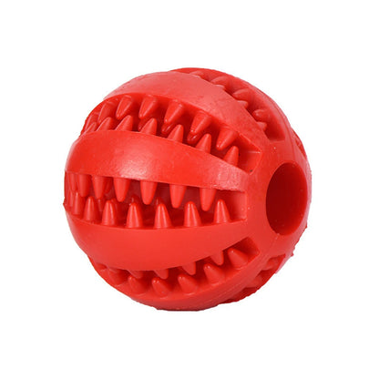 Pet Toy Tooth Cleaning Ball Bite Resistant Small, Medium and Large Dog Food Leakage Toy Relief Molar Elastic Ball