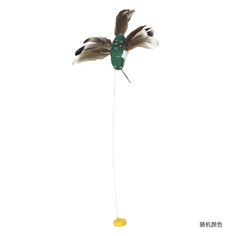 Rotating Electric Butterfly, Hummingbird And Bee Pet New Product Rotating Around Flowers To Cats And Butterflies Pet Toys 고양이