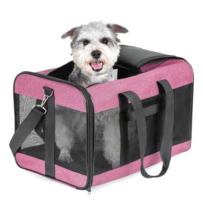 Dog Carrier Bag Soft Side Backpack Cat Pet Carriers Dog Travel Bags Collapsible Travel Pet Outing Bag