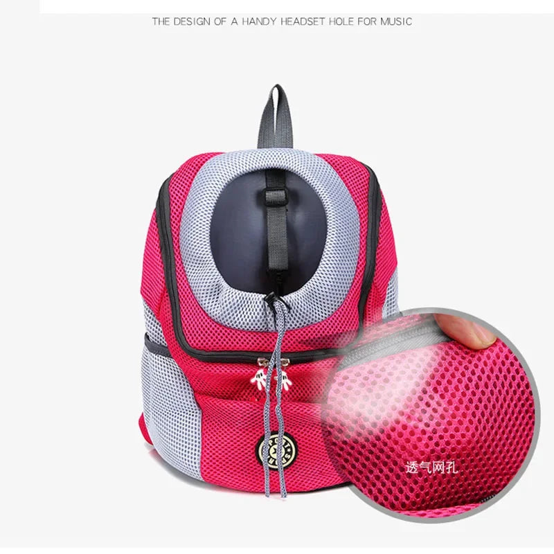 Pet Dog Carrier Cat Puppy Backpack Bag Breathable Portable Outdoor Travel Dog Puppy Head Out Chest Front Carrier Bag Backpack