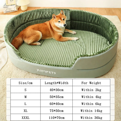 Kimpets Pet Dog Bed Removable Cat Mat Square Plush Kennel Washable Thickening Waterproof Big Medium Small Dog Sofa Bed Cushion