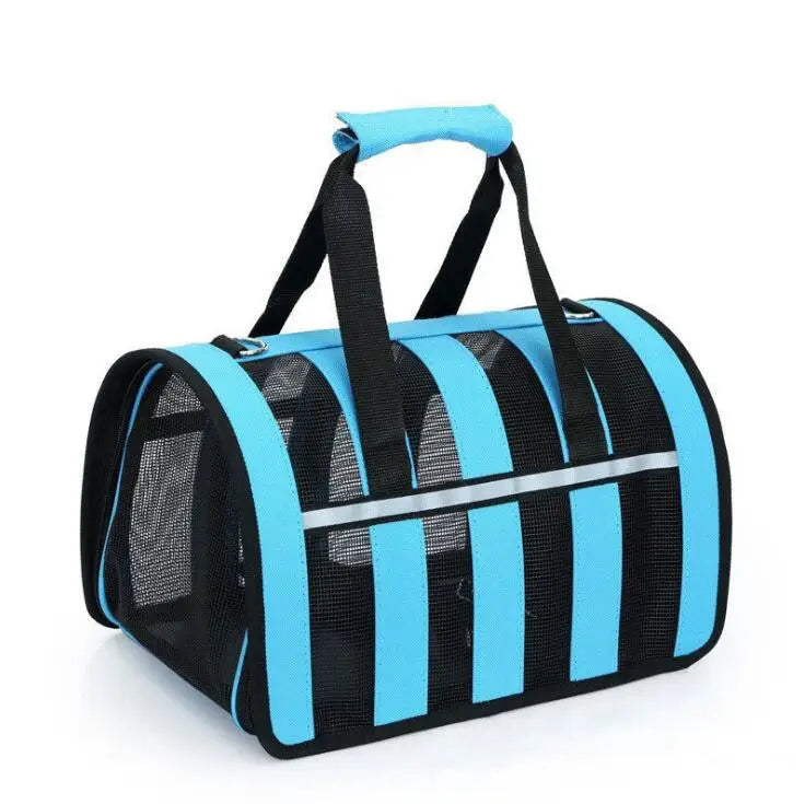 Dog Soft-sided Travel Carrier Portable Pet Dog Cat Airline Bags Mesh Window Travelling Carrying Bag for Small Medium Dog S M L