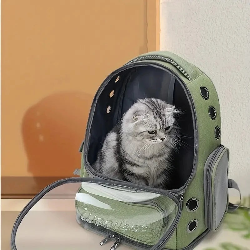 Portable Pet Carrier Backpack - Breathable, Comfortable, andStylish Bubble Bag for Cats and Dogs