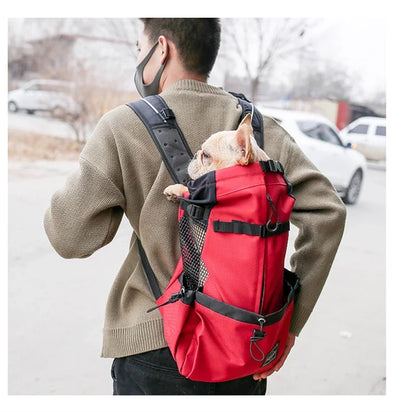 Breathable Dog Carrier Bag Portable Pet Outdoor Travel Backpack Reflective Carrier Bags for Cats French Bulldog Dog Accessories