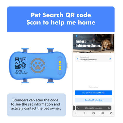 Dog Cat Tracker Smart Light Sound Search Lost Finder Waterproof Tracking Device for Pets with Free Trial