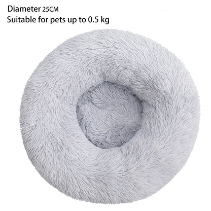 Cat Nest Round Soft Shaggy Mat for Kittens Chihuahua Indoor Dog Cat Bed Pet Supplies Removable Machine Washable Pillow Bed