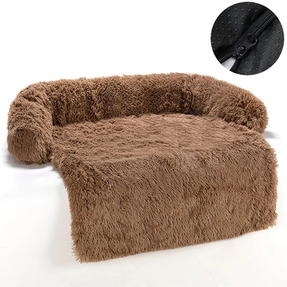 Removable Plush Pet Dog Bed Sofa for Large Dogs House Mat Kennel Winter Warm Cat Bed Pad Washable Dog Cushion Blanket Sofa Cover