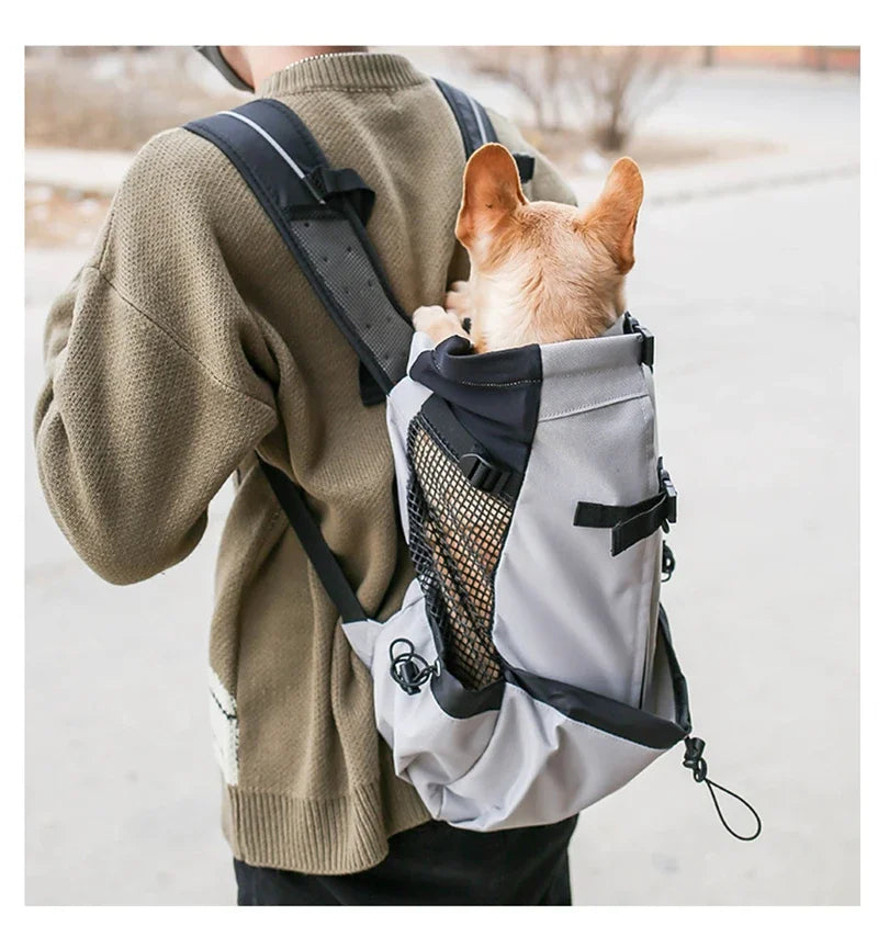 Breathable Dog Carrier Bag Portable Pet Outdoor Travel Backpack Reflective Carrier Bags for Cats French Bulldog Dog Accessories