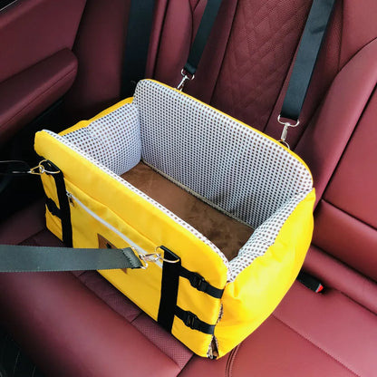 Anti-Slip Dog Car Seat for Medium small Dogs Cats - Portable Booster Seat, Safety Travel Carrier, and Secure Pet Travel Bag