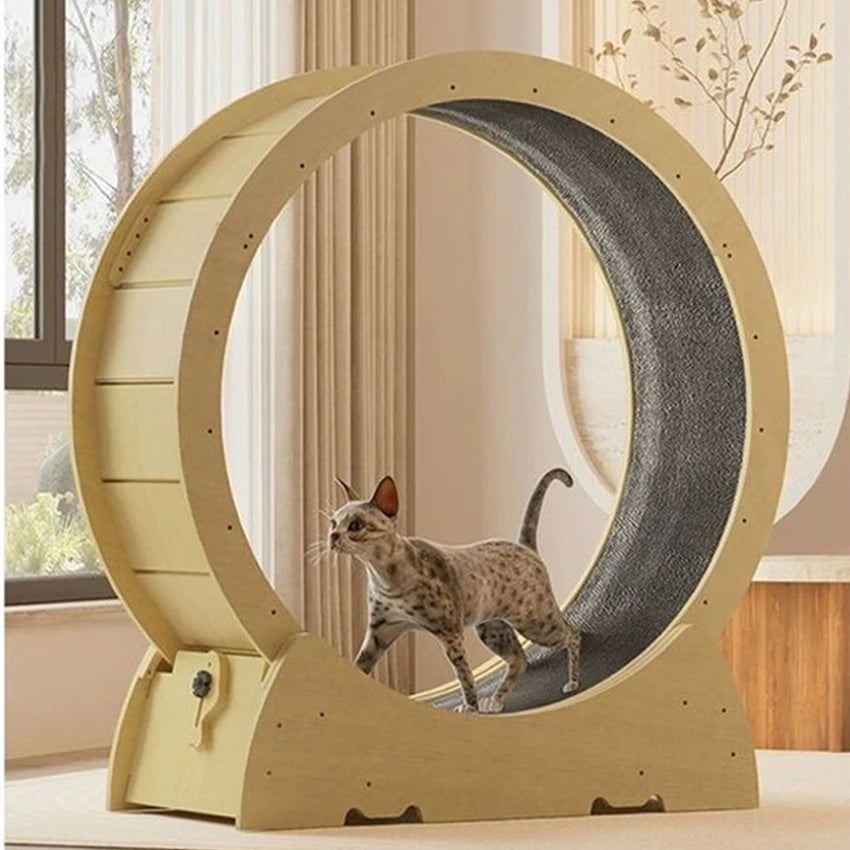 Pet Cat Treadmill Integrated Roller Pet Toys Supplies Cat Exercise Climbing Frame Silent Pet Fitness Anti Pinch Running Wheel