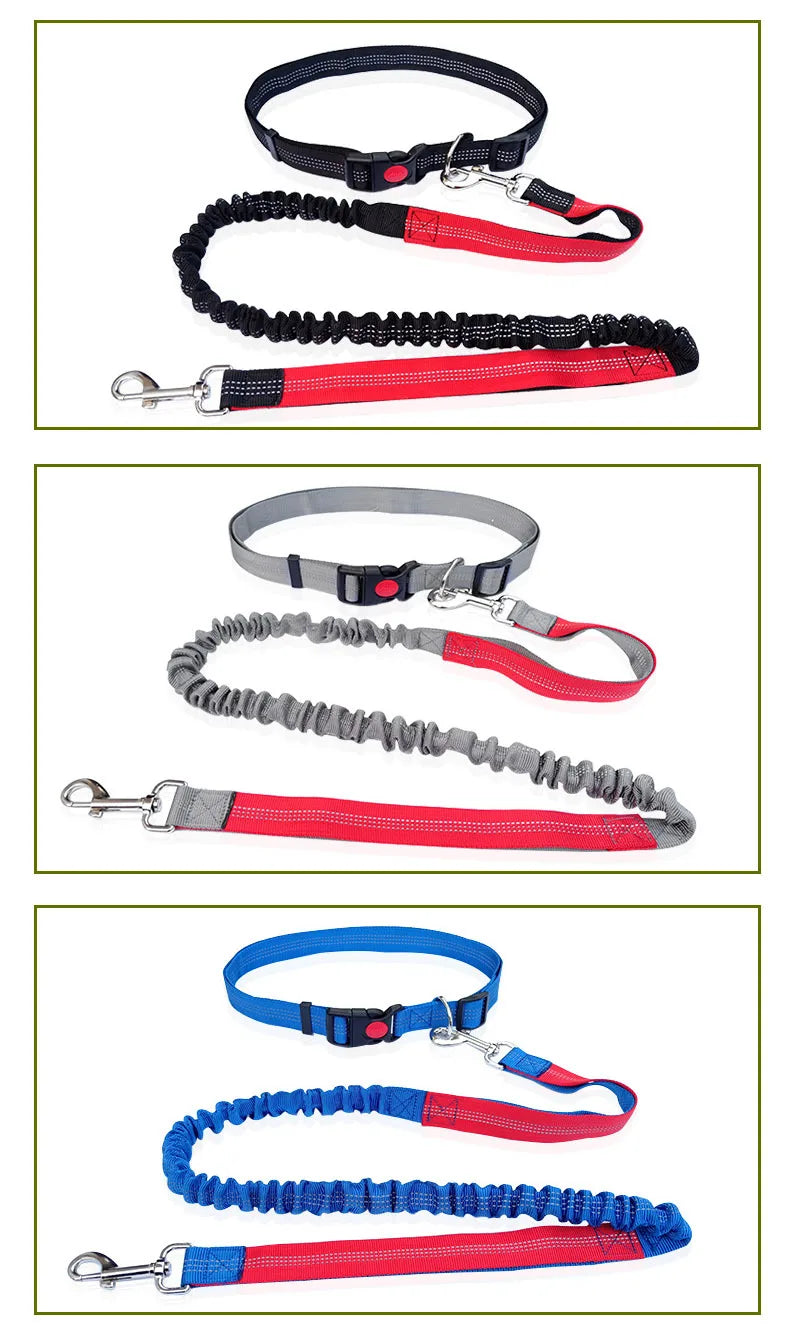 Hand Free Dog Leash for Pet Walking Running Jogging Adjustable Dog leash Waist Belt Chest Strap Traction Rope Dog Accessories