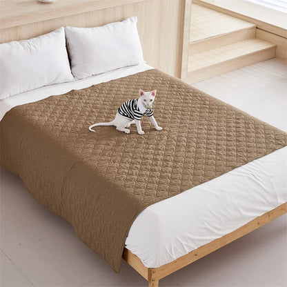 Plaid Bedspread Mattress Cover on The Bed Breathable Kids Pets Mattress Protector Covers Dog Cats Bed Mat Beds Sheet Pad