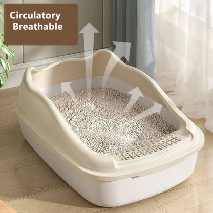 Cat Litter Box for Small Cats Animals Semi Closed Cat Dog Tray with Scoop Excrement Training Sand Litter Box Cat Accessories