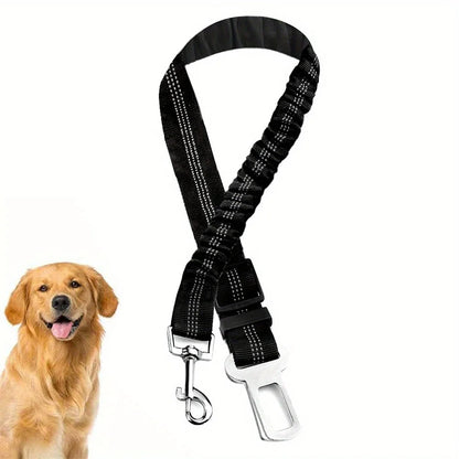 1PCS High Grade Dog Car Safety Belt Dog Safety Belt with Damping Belt and Reflective Line Adjustable Length Suitable Any Dog 1PC