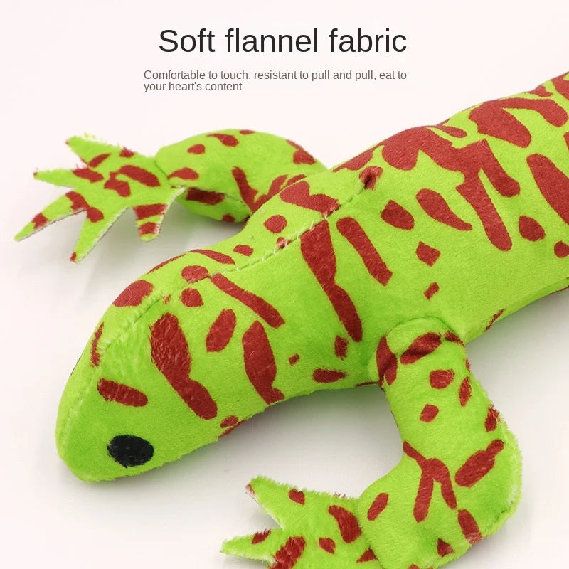 New Simulation Lizard Cat Toy with Ringing Paper Catnip Plush Toy Interactive Bite Pet Cat Toy