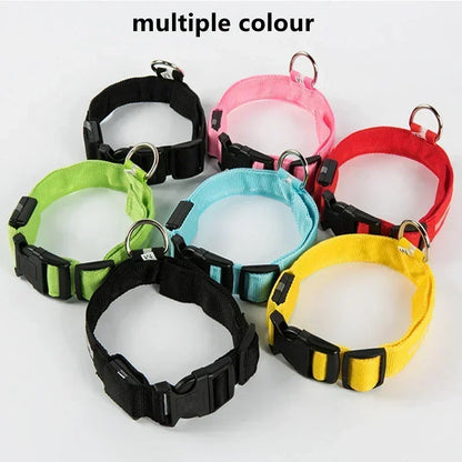 LED Glowing Dog Collar Adjustable Flashing Rechargea Luminous Collar Night Anti-Lost Dog Light HarnessFor Small Dog Pet Products