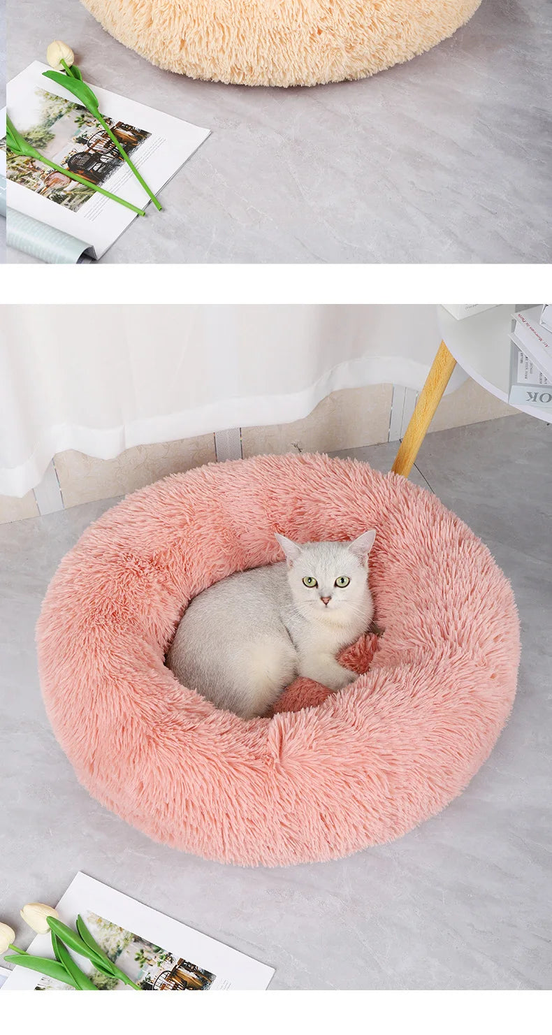 New Four Seasons Plush Pet Nests Creative Cat and Dog Nests Warm Detachable Washable Breathable Round Cat Nests Pet Nests Sofa