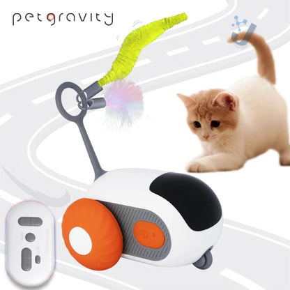 Pet Gravity Cat Lodër inteligjente ndërvepruese e makinave Lëvizëse automatike Miu me telekomandë Lodra shtëpie me top Kitty Makinë e kontrolluar për qen që luajnë