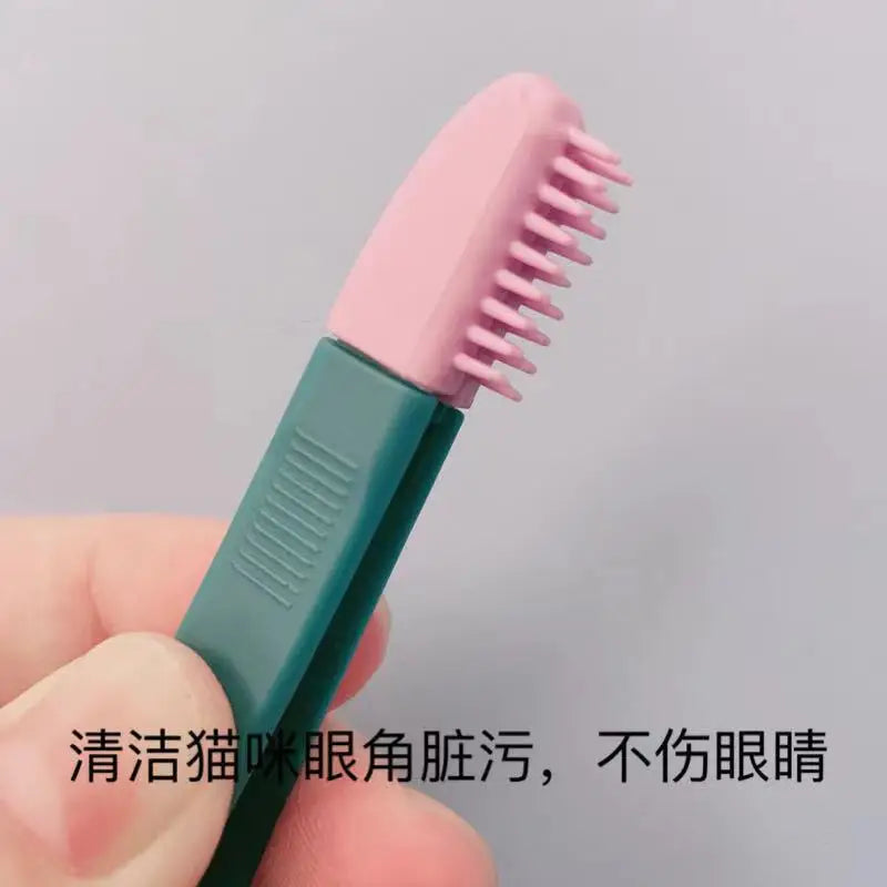 Dog Cat Cleaning Supplies Soft Pet Eye Rub Handheld Cats Tear Stains Brush Eye Care Pets Cleaning Grooming Tools Cat Accessories