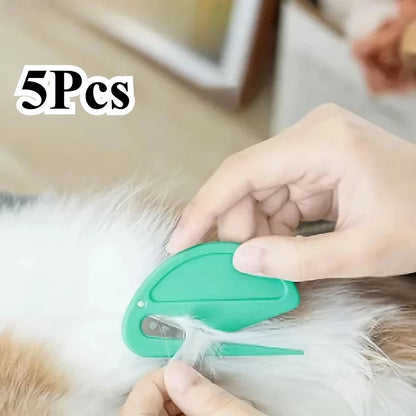 5Pcs Cat Dog Grooming Tool Knotting Comb Pet Knotting Comb for Cats Kittens Dogs Puppies Pet Hair Removal Tool