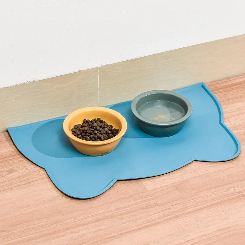 Food Grade Silicone Cats Anti-dirty Easy to Clean Cats and Dog Bowl Mats Water Proof Waterproof and Leak-proof Pad Anti-slip Pet