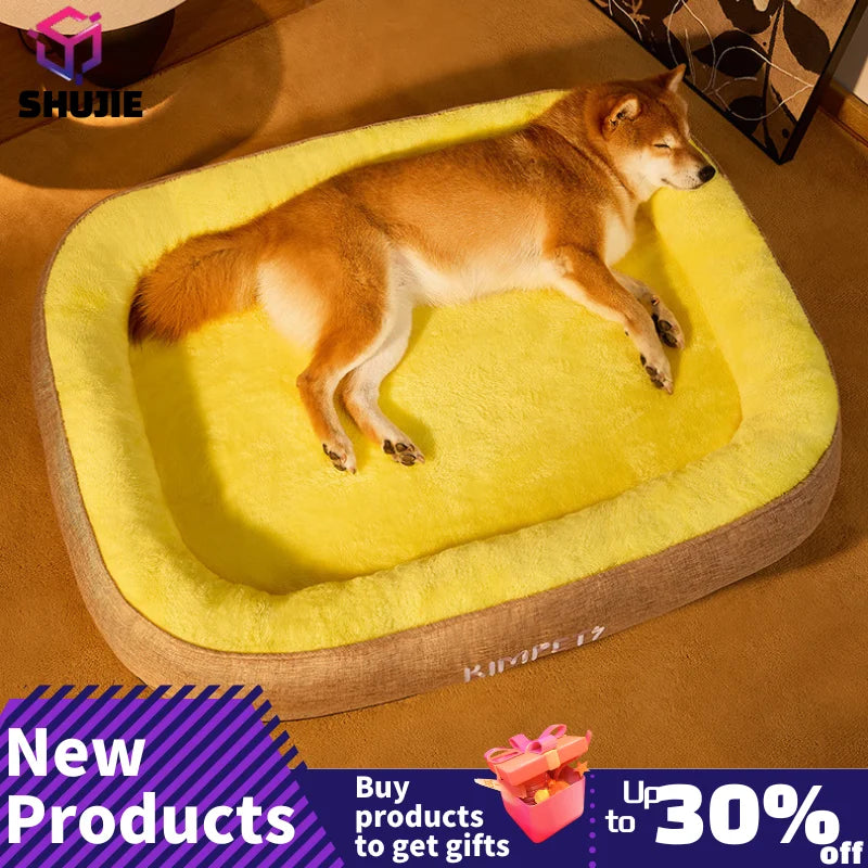 Kimpets Cat Bed Dog Pet Bed Kennel Non-Slip Winter Warm Small Dog Kennel Sleeping Removed Washed Soft Puppy Cushion Cat Supplies