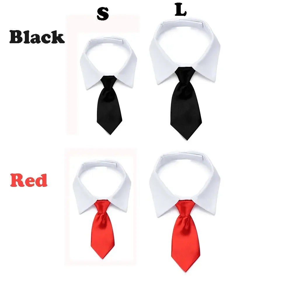 Pet Dog Cat Formal Necktie Tuxedo Bow Tie Black and Red Collar for Dog & Cat Pet Accessories for Wedding Holiday and Party Gift