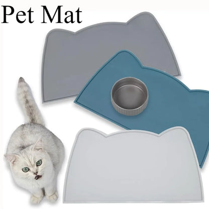 Food Grade Silicone Cats Anti-dirty Easy to Clean Cats and Dog Bowl Mats Water Proof Waterproof and Leak-proof Pad Anti-slip Pet